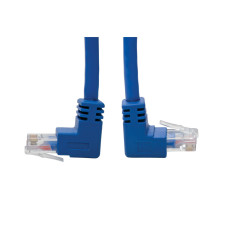 Tripp Lite N204-004-BL-UD Up/Down-Angle Cat6 Gigabit Molded UTP Ethernet Cable (RJ45 Up-Angle M to RJ45 Down-Angle M), Blue, 4 ft. (1.22 m)