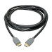 Tripp Lite P568-03M-2A 4K HDMI Cable (M/M) - 4K 60 Hz, HDR, 4:4:4, Gripping Connectors, Black, 3 m