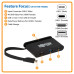Tripp Lite U444-T6N-H4UBC USB-C Multiport Adapter - 4K HDMI, USB-A, Self-Storing Cable, 100W PD Charging, Black