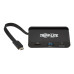 Tripp Lite U444-T6N-H4UBC USB-C Multiport Adapter - 4K HDMI, USB-A, Self-Storing Cable, 100W PD Charging, Black