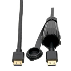 Tripp Lite P569-006-IND High-Speed HDMI Cable (M/M) - 4K 60 Hz, HDR, Industrial, IP68, Hooded Connector, Black, 6 ft.