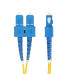 StarTech.com 2m (6.6ft) SC to SC (UPC) OS2 Single Mode Duplex Fiber Optic Cable, 9/125µm, 40G/100G, Bend Insensitive, Low Insertion Loss, LSZH Fiber Patch Cord