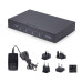 StarTech.com 4-Port KM Switch with Mouse Roaming, USB Switch for Keyboard/Mouse, 3.5mm/USB Audio, Perihperal Sharing for 4 Computers, TAA Compliant