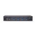 StarTech.com 4-Port KM Switch with Mouse Roaming, USB Switch for Keyboard/Mouse, 3.5mm/USB Audio, Perihperal Sharing for 4 Computers, TAA Compliant