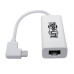 Tripp Lite U436-06N-GBW-RA USB-C to Gigabit Network Adapter with Right Angle USB-C, Thunderbolt 3 Compatibility - White