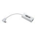 Tripp Lite U436-06N-GBW-RA USB-C to Gigabit Network Adapter with Right Angle USB-C, Thunderbolt 3 Compatibility - White