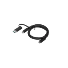 Lenovo 4X90U90618 USB cable 1 m USB 3.2 Gen 1 (3.1 Gen 1) USB A/USB C USB C Black