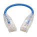 Tripp Lite N201-S8N-BL Cat6 Gigabit Snagless Slim UTP Ethernet Cable (RJ45 M/M), PoE, Blue, 8-in. (20.32 cm)