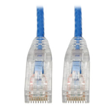 Tripp Lite N201-S8N-BL Cat6 Gigabit Snagless Slim UTP Ethernet Cable (RJ45 M/M), PoE, Blue, 8-in. (20.32 cm)