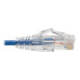 Tripp Lite N201-S8N-BL Cat6 Gigabit Snagless Slim UTP Ethernet Cable (RJ45 M/M), PoE, Blue, 8-in. (20.32 cm)