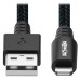 Tripp Lite M100-003-GY-MAX Heavy-Duty USB-A to Lightning Sync/Charge Cable, UHMWPE and Aramid Fibers, MFi Certified - 3 ft. (0.91 m)