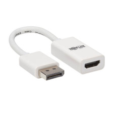 Tripp Lite P136-06N-HDR-W DisplayPort to HDMI Active Adapter (M/F) - 4K 60Hz, HDR, DP 1.2, HDCP 2.2, White, 6 in.
