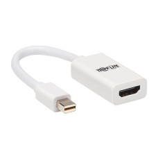 Tripp Lite P137-06N-HDR-W Mini DisplayPort to HDMI Active Adapter Video Converter (M/F) - 4K 60 Hz, HDR, DP 1.2, White, 6 in.