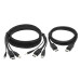 Tripp Lite Dual DisplayPort KVM Cable Kit - DP, USB, 3.5 mm Audio (3xM/3xM) + DP (M/M), 4K, 4:4:4, 6 ft. (1.83 m), Black