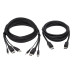 Tripp Lite Dual DisplayPort KVM Cable Kit - DP, USB, 3.5 mm Audio (3xM/3xM) + DP (M/M), 4K, 4:4:4, 10 ft. (3.05 m), Black