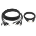 Tripp Lite DisplayPort KVM Cable Kit - DP, USB, 3.5 mm Audio (3xM/3xM) + USB (M/M), 4K, 4:4:4, 6 ft. (1.83 m), Black