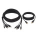 Tripp Lite DisplayPort KVM Cable Kit - DP, USB, 3.5 mm Audio (3xM/3xM) + USB (M/M), 4K, 4:4:4, 10 ft. (3.05 m), Black