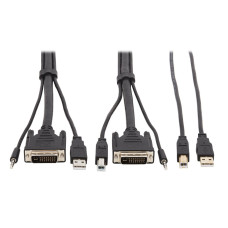 Tripp Lite DVI KVM Cable Kit - DVI, USB, 3.5 mm Audio (3xM/3xM) + USB (M/M), 6 ft. (1.83 m)