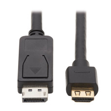 Tripp Lite P582-015-4K6AE DisplayPort 1.2 to HDMI Active Adapter Cable (M/M), 4K 60 Hz, HDR, Secure-Grip Plugs, Black, 15 ft. (4.6 m)