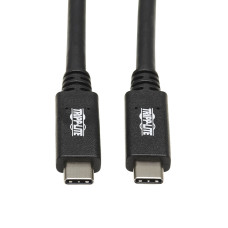 Tripp Lite U420-20N-G2-5A USB-C Cable (M/M) - USB 3.2, Gen 2 (10 Gbps), 5A (100W) Rating, Thunderbolt 3 Compatible, 20-in. (50.8 cm)