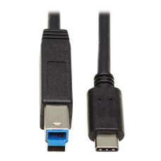 Tripp Lite U422-20N-G2 USB-C to USB-B Cable (M/M) - USB 3.2, Gen 2 (10 Gbps), Thunderbolt 3 Compatible, 20-in. (50.8 cm)