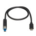 Tripp Lite U422-20N-G2 USB-C to USB-B Cable (M/M) - USB 3.2, Gen 2 (10 Gbps), Thunderbolt 3 Compatible, 20-in. (50.8 cm)