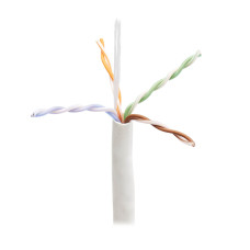 Tripp Lite N224-01K-WH-LP5 Cat6 Gigabit Solid Core UTP Bulk Ethernet Cable, CMP-LP 0.5A Plenum, 100W PoE/PoE++, White, 1000 ft. (304.8 m)