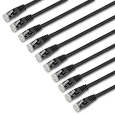 StarTech.com 6 ft. CAT6 Ethernet cable - 10 Pack - ETL Verified - Black CAT6 Patch Cord - Molded RJ45 Connectors - 24 AWG Copper Wire – UTP Cable