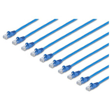 StarTech.com 1 ft. CAT6 Ethernet cable - 10 Pack - ETL Verified - Blue CAT6 Patch Cord - Snagless RJ45 Connectors - 24 AWG Copper Wire – UTP Ethernet Cable
