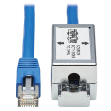 Tripp Lite N237A-P18N-WHSH Cat6a Junction Box Cable Assembly - Surface Mount, Shielded, PoE+, RJ45/110 Punchdown, 18-in. (45.72 cm), Blue