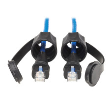 Tripp Lite N200P-050BL-IND Industrial Cat6 UTP Ethernet Cable (RJ45 M/M), 100W PoE, CMR-LP, IP68, Blue, 50 ft. (15.24 m)