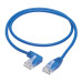Tripp Lite N204-S03-BL-LA Left-Angle Cat6 Gigabit Molded Slim UTP Ethernet Cable (RJ45 Left-Angle M to RJ45 M), Blue, 3 ft. (0.91 m)