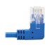 Tripp Lite N204-S03-BL-RA Right-Angle Cat6 Gigabit Molded Slim UTP Ethernet Cable (RJ45 Right-Angle M to RJ45 M), Blue, 3 ft. (0.91 m)