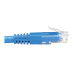Tripp Lite N204-020-BL-LA Left-Angle Cat6 Gigabit Molded UTP Ethernet Cable (RJ45 Left-Angle M to RJ45 M), Blue, 20 ft. (6.09 m)