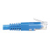 Tripp Lite N204-020-BL-DN Down-Angle Cat6 Gigabit Molded UTP Ethernet Cable (RJ45 Right-Angle Down M to RJ45 M), Blue, 20 ft. (6.09 m)