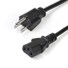 StarTech.com 10ft (3m) Computer Power Cord, NEMA 5-15P to C13, 10A 125V, 10 Pack, 18AWG, Black Replacement AC Power Cord, Printer Power Cord, PC Power Supply Cable, Monitor Power Cable - UL Listed