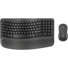 Logitech Wave Keys MK670 keyboard Mouse included Home/Office RF Wireless + Bluetooth QWERTY English Graphite