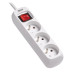 Tripp Lite PS3F15 3-Outlet Power Strip - French Type E Outlets, 220-250V AC, 16A, 1.5 m Cord, Type E Plug, White