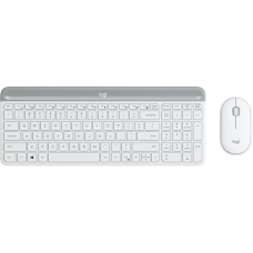 Logitech Slim Wireless Combo MK470 keyboard Mouse included RF Wireless White