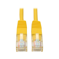 Tripp Lite N002-003-YW Cat5e 350 MHz Molded (UTP) Ethernet Cable (RJ45 M/M), PoE - Yellow, 3 ft. (0.91 m)