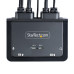 StarTech.com 2-Port Hybrid USB-C HDMI Cable KVM Switch, 4K 60Hz, Compact KVM with 6ft/1.8m USB-A/HDMI/Audio & 4ft/1.2m USB-C Integrated Host Cables, Bus Powered - Remote Push Button/Hotkey Switching
