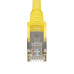 StarTech.com 1ft Yellow CAT6a Ethernet Cable, Snagless RJ45, 10GbE, 100W PoE++, S/FTP, LSZH, 27AWG Pure Bare Copper Wire, 500MHz, Shielded Network Patch Cord w/Strain Reliefs, Fluke Tested/ETL Verified