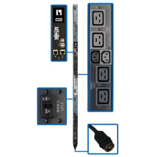 Tripp Lite 14.4kW 3-Phase Monitored Per-Outlet PDU - LX Platform, 6 C13 & 12 C19 Outlets (208V), 50A CS8365C, 0U, TAA