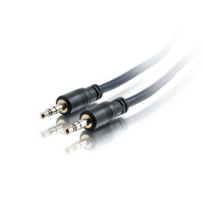 C2G 25ft Plenum-Rated 3.5mm Stereo with Low Profile Connectors audio cable 7.62 m Black