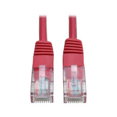 Tripp Lite N002-007-RD Cat5e 350 MHz Molded (UTP) Ethernet Cable (RJ45 M/M), PoE - Red, 7 ft. (2.13 m)