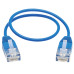 Tripp Lite N200-UR01-BL Cat6 Gigabit Molded Ultra-Slim UTP Ethernet Cable (RJ45 M/M), Blue, 1 ft. (0.31 m)