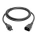 Tripp Lite P014-06N Laptop Power Adapter Cord, C14 to C5 Adapter - 2.5A, 250V, 18 AWG, 6 in., Black