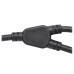 Tripp Lite P032-002-2C13 Splitter Cable, Heavy-Duty, C20 to 2x C13 - 15A, 100-250V, 14 AWG, 2 ft. (0.61 m), Black