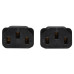 Tripp Lite P032-002-2C13 Splitter Cable, Heavy-Duty, C20 to 2x C13 - 15A, 100-250V, 14 AWG, 2 ft. (0.61 m), Black