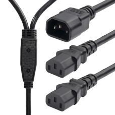 StarTech.com 6ft (1.8m) Power Cord Splitter, IEC 60320 C14 to 2x IEC 60320 C13 AC Power Cable, 10A 250V, 18AWG, AC Power Cord Splitter, PC Power Supply Cable - UL Listed Components